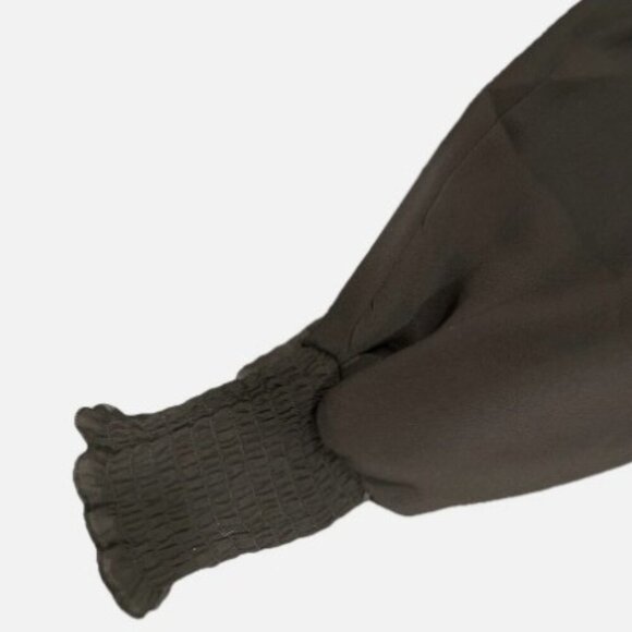 Nanette Lepore Black Semi Sheer Blouse Long Sleeve Lightweight Womens Size Large - Picture 8 of 9